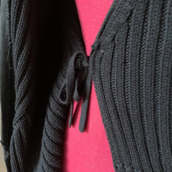 MEXX - Wrap V Neck crossover sweater top Cardigan BLACK - Medium - Picture 2 of 8